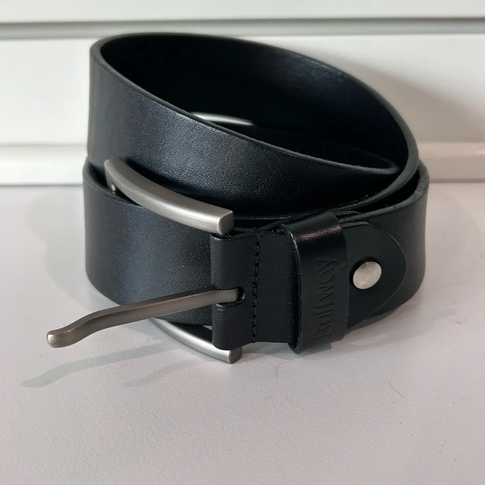 BUFFWAY SADDLE BLACK GENUINE LEATHER 1.5